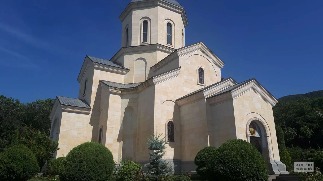 beautiful Temple of Elijah the Righteous in Saguramo