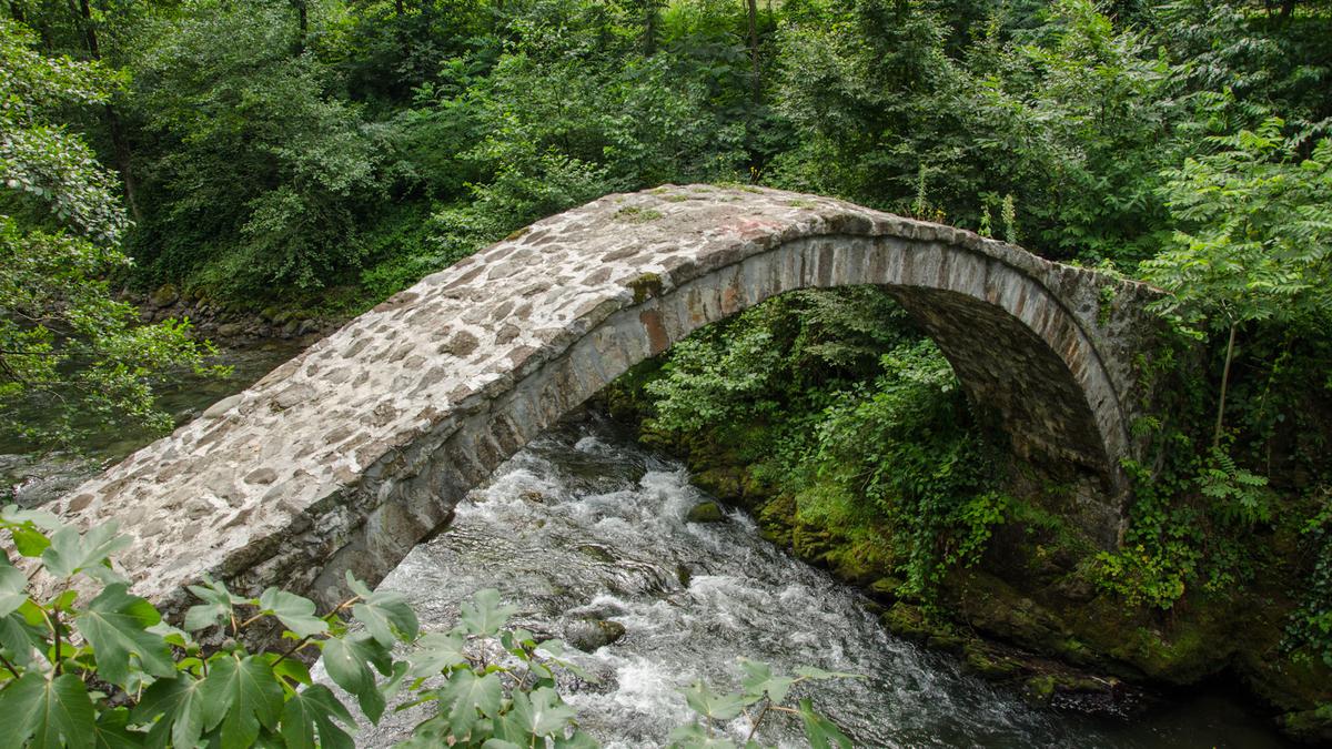 Каменный мост через реку в Кинтришском заповеднике