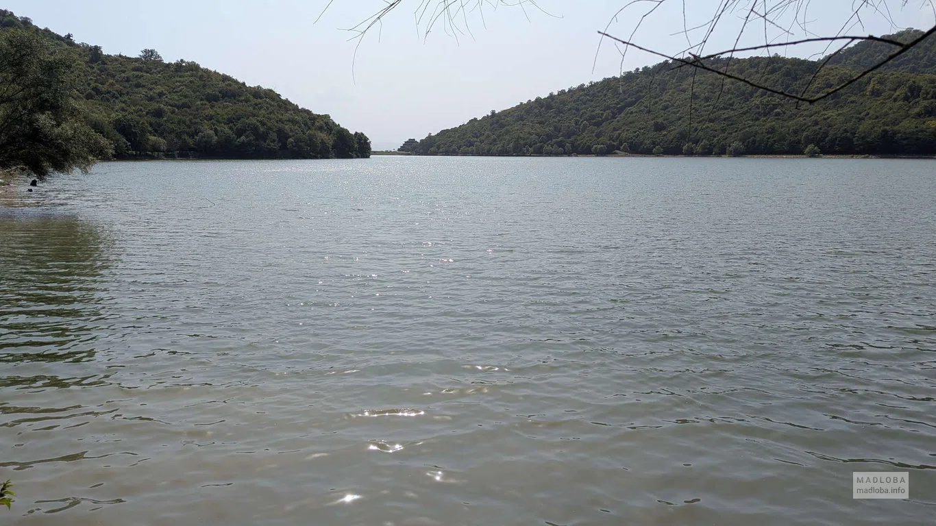 Вид на озеро в отеле Kvareli Lake Resort в Кварели