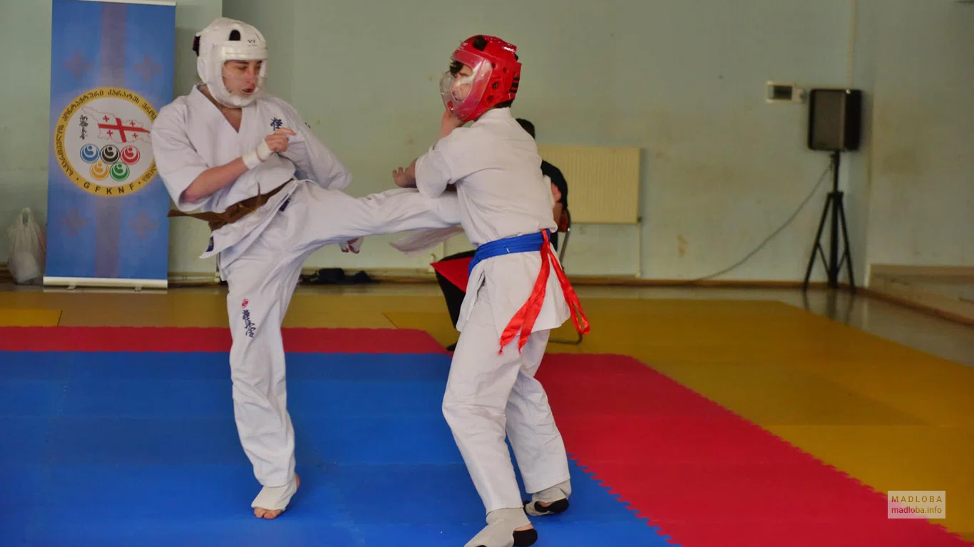 Соревнования в Грузинском национальном союзе киокушин каратэ в Тбилиси