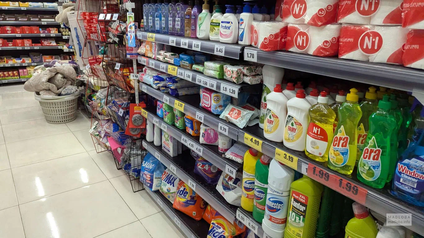 Бытовая химия в магазине Libre в Батуми