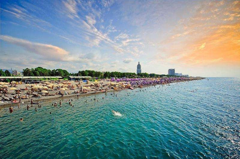 Beach and sea in Batumi