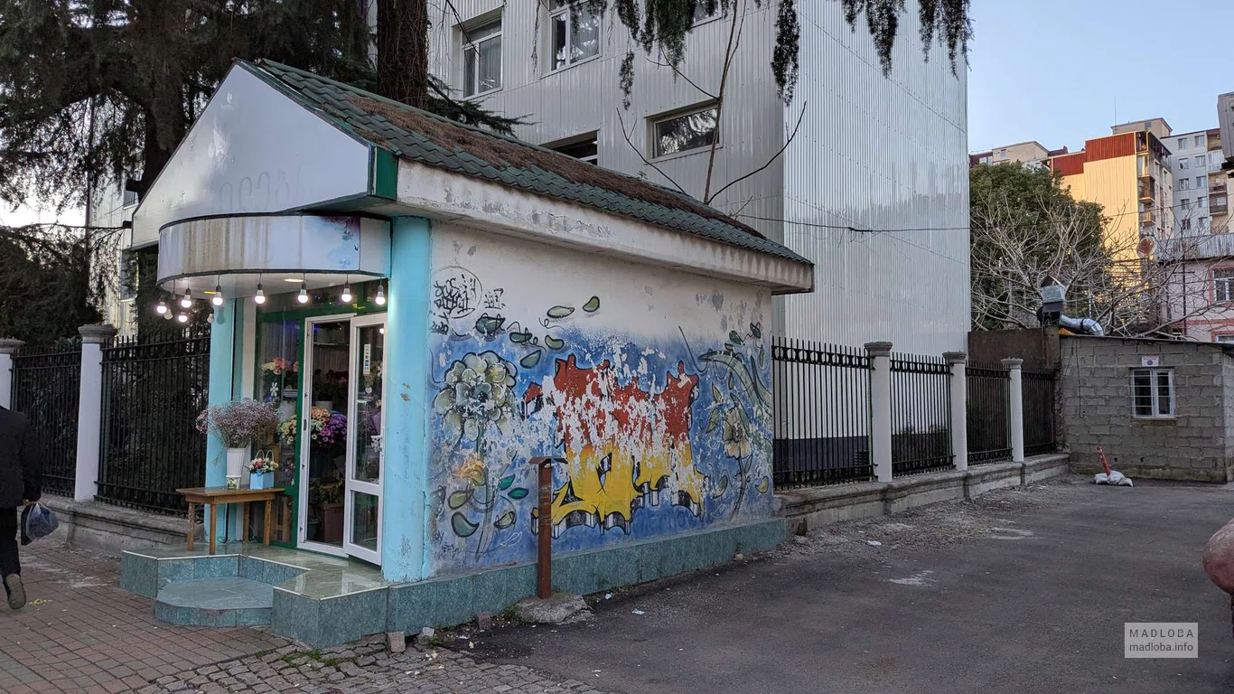 Магазин цветов "Tamis flowers" на улице Чавчавадзе, 94 фасад магазина сбоку