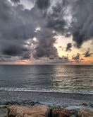 Мини-пляж в устье реки Межинисцкали