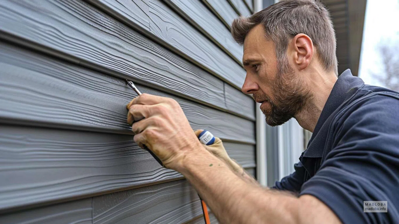 Монтажник сайдинга Элгуджа Асамбадзе