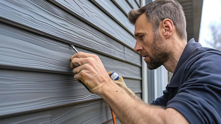 Siding installer Elgudzha Asambadze