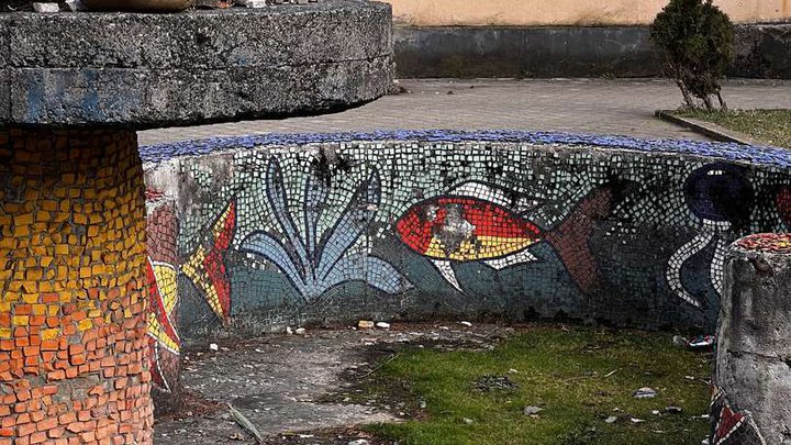 Mosaic fountain