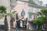 NIKO Street Art: Matthias Mross - Man With The Mule Mural
