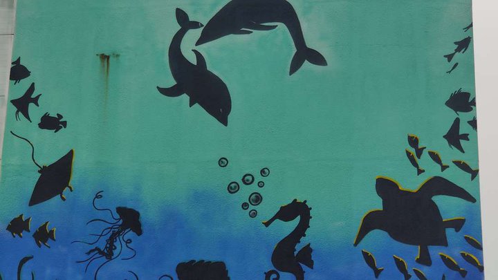 Mural "Underwater world" near the Dolphinarium