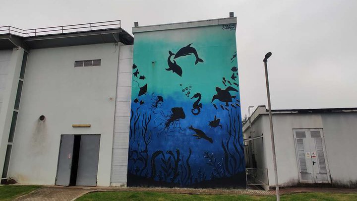 Mural "Underwater world" near the Dolphinarium