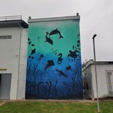 Mural "Underwater world" near the Dolphinarium