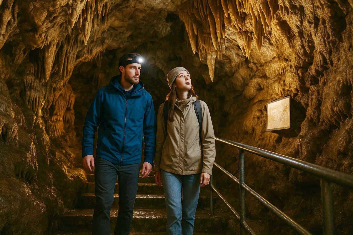 Мужчина и женщина в пещере