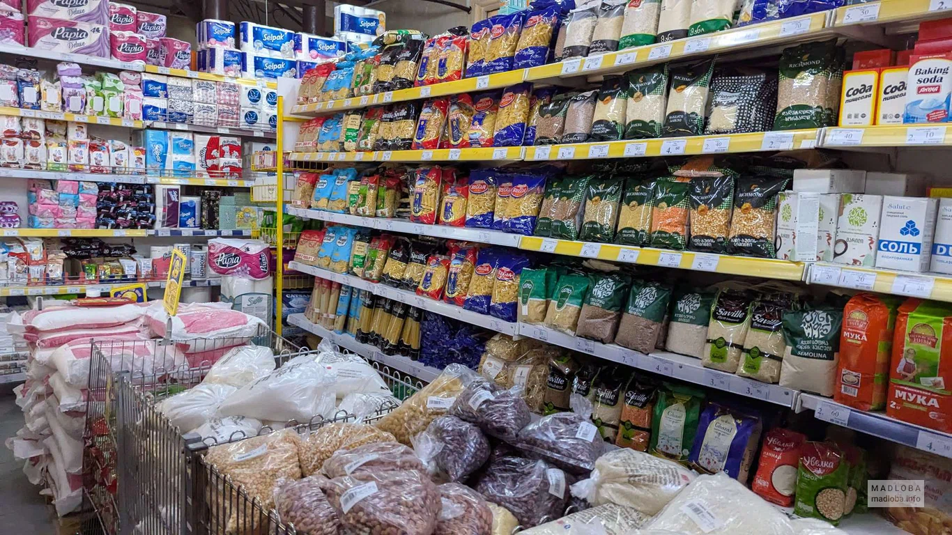 Макароны и крупы в магазине Nazilbe