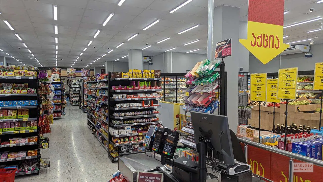 Nikora на ул. Зураба Горгиладзе, 9 — супермаркет с продуктами, напитками и товарами для дома