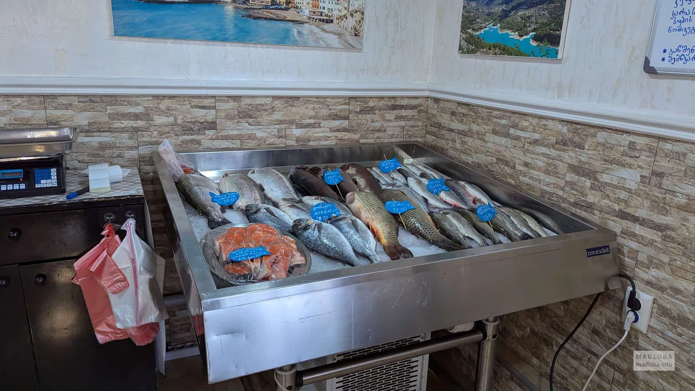 Рыба в продаже Ocean Market & Cafe «Ukha