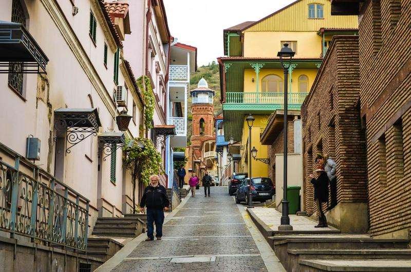 A street in old Tbilisi in autumn