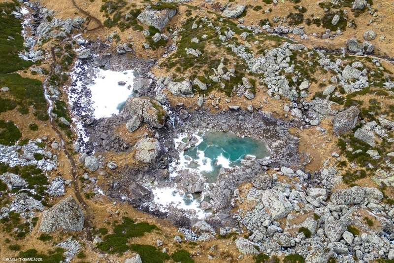 Abudelauri Lakes in autumn - Green Lake, Blue Lake and White Lake