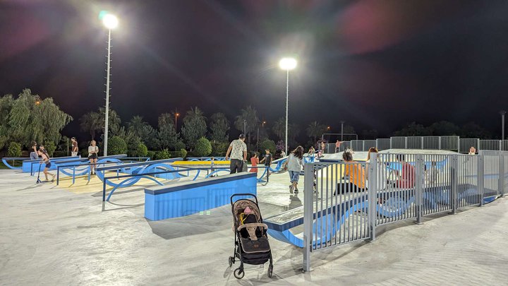 Скейт-парк в парке Лехи и Марии Качиньских