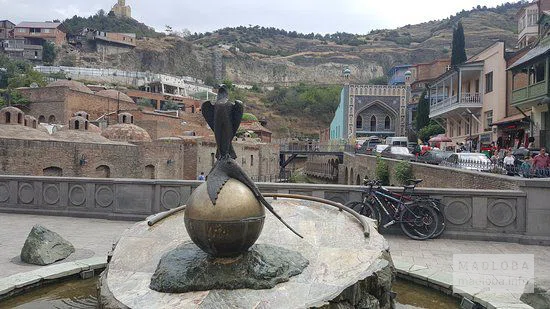 Monument Fountain Falcon and Pheasant