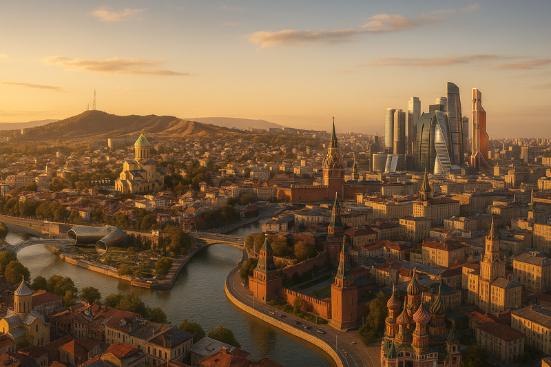 Panorama of two cities