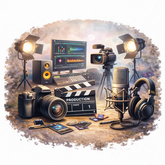 Photo studios, video studios and recording studios