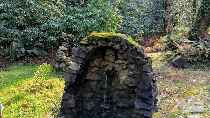 Drinking fountain in the botanical garden near the ethnographic corner