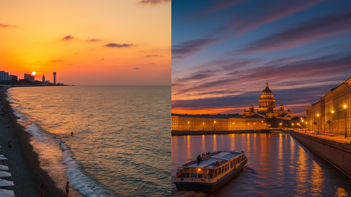 🏖️ Планируете отпуск? Совместите Чёрное море и Белые ночи🌌