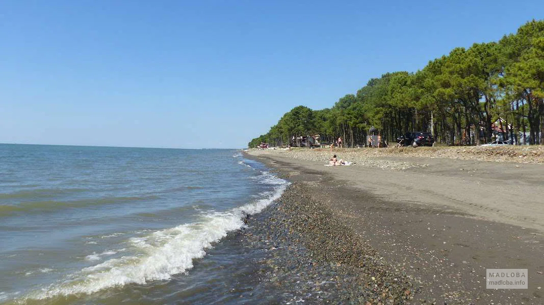 Пляж Григолети -  пляж с магнитным песком и соснами