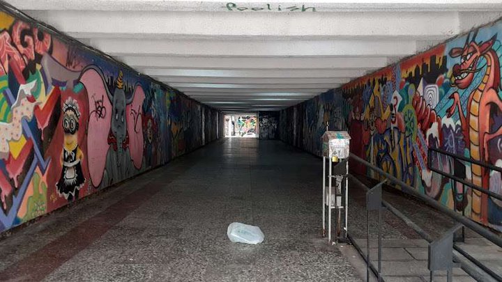 Underpass with graffiti (Vake Park)