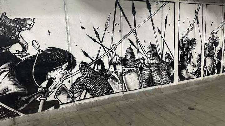 Underpass with graffiti (Baratashvili Square)