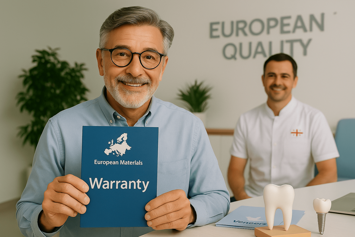 Пожилой мужчина в стомаологии