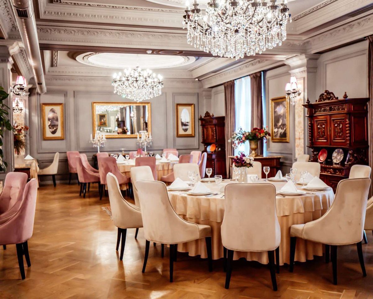 The luxurious lounge of a premium restaurant