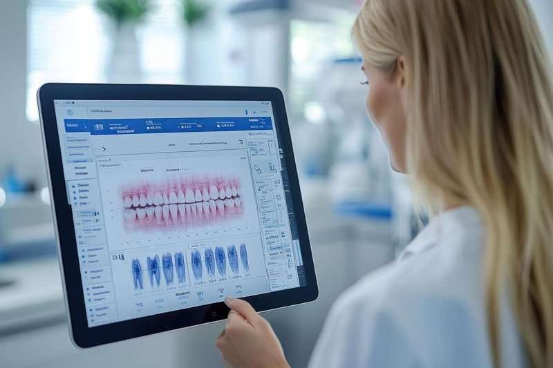 dental x-ray on a tablet