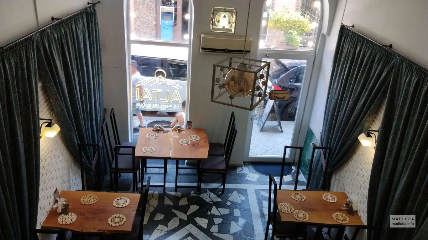 ресторан Алтай интерьер, вид сверху