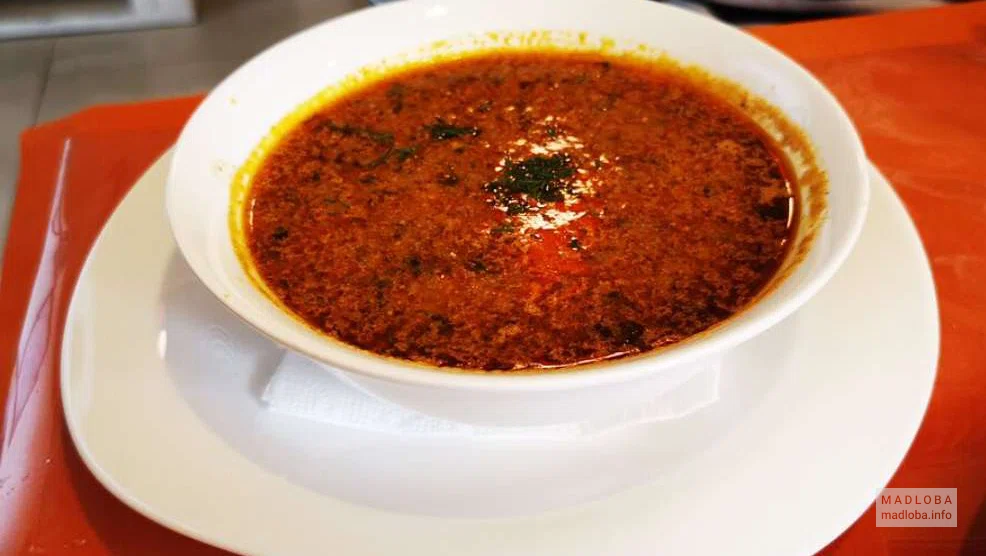 Томатный суп в меню