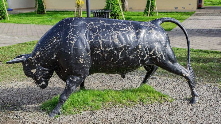 Скульптура "Чёрный бык"