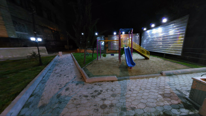 Square with children's playground