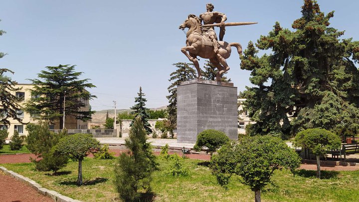 Square with a monument to George Saakadze