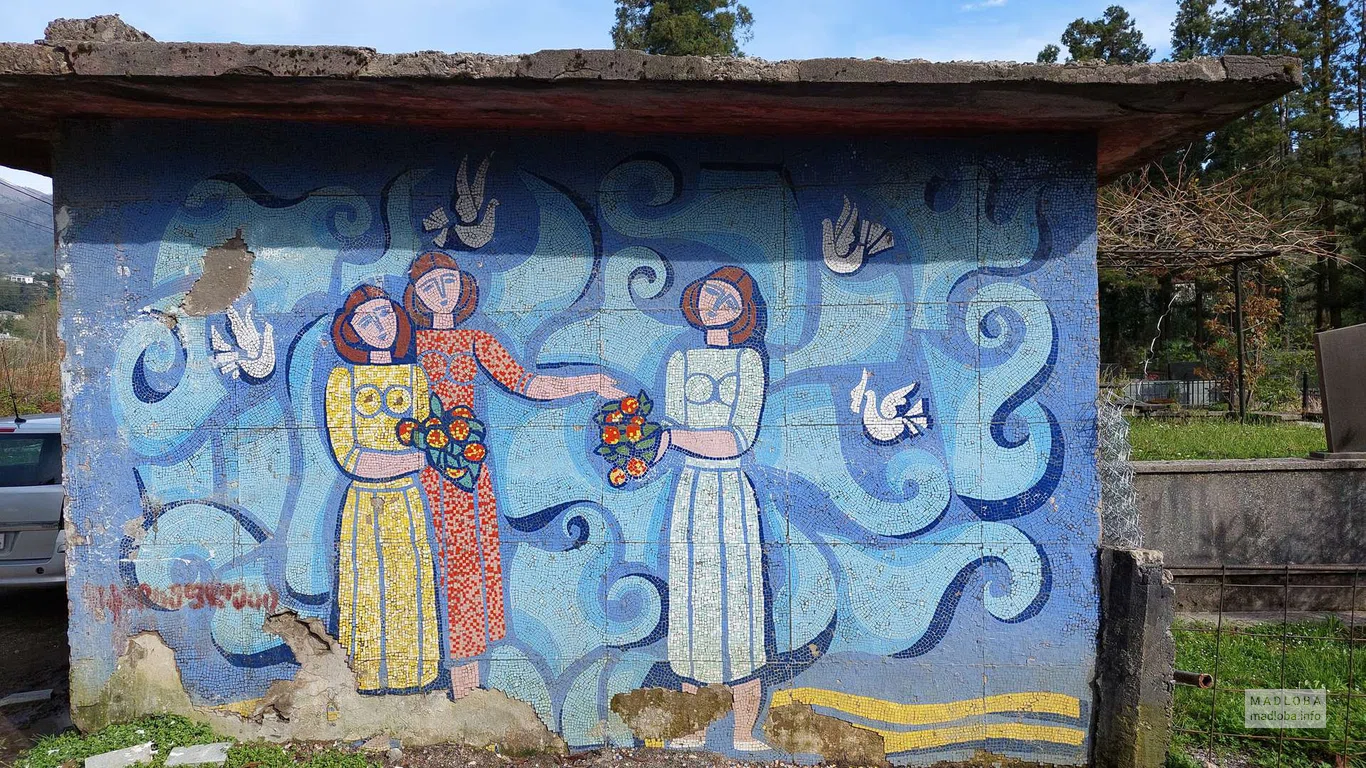 საბჭოთა მოზაიკა "ავტობუსის გაჩერება"