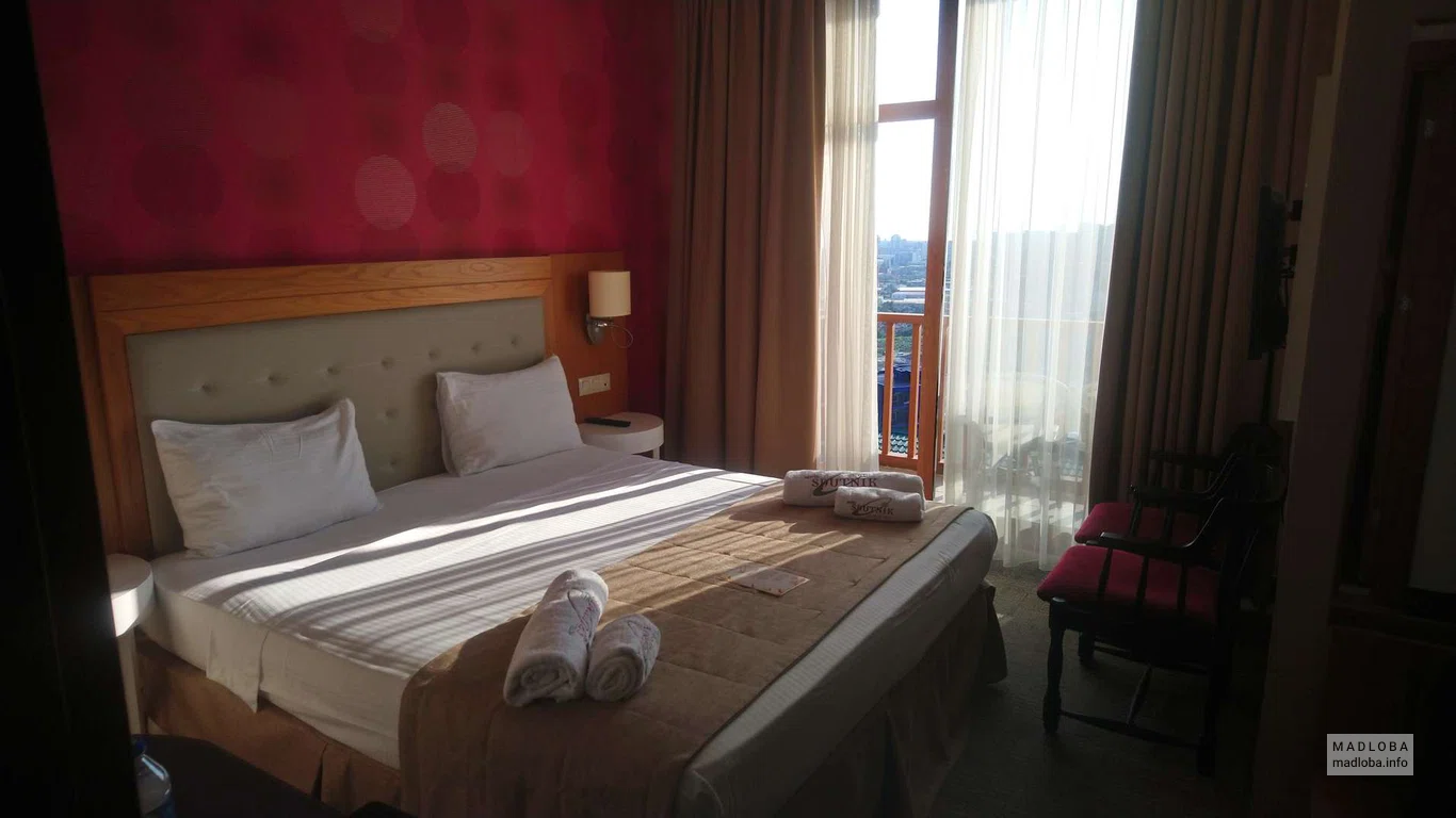 Спальня в гостинице Спутник