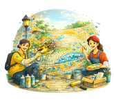 Street art, murals and mosaics