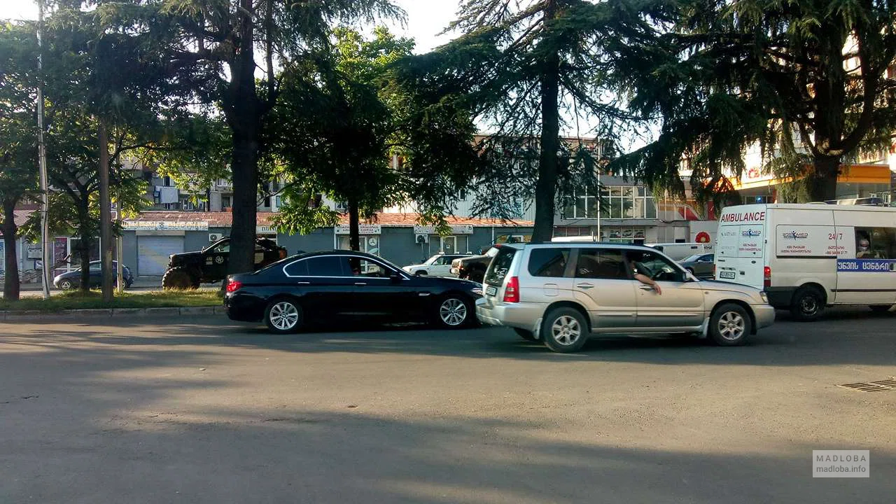 Стоянка такси на улице Лермонтова
