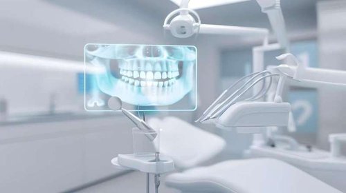 projection of the oral cavity on the screen