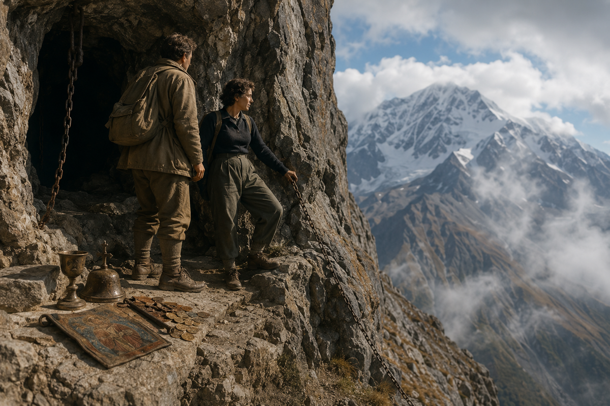 Learn how climbers rediscovered the legendary cave near Mount Kazbek and uncovered remarkable medieval Christian artefacts.
