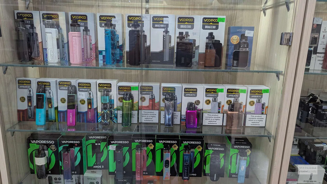 Вейпы в магазине Tobacco shop MVape Батуми