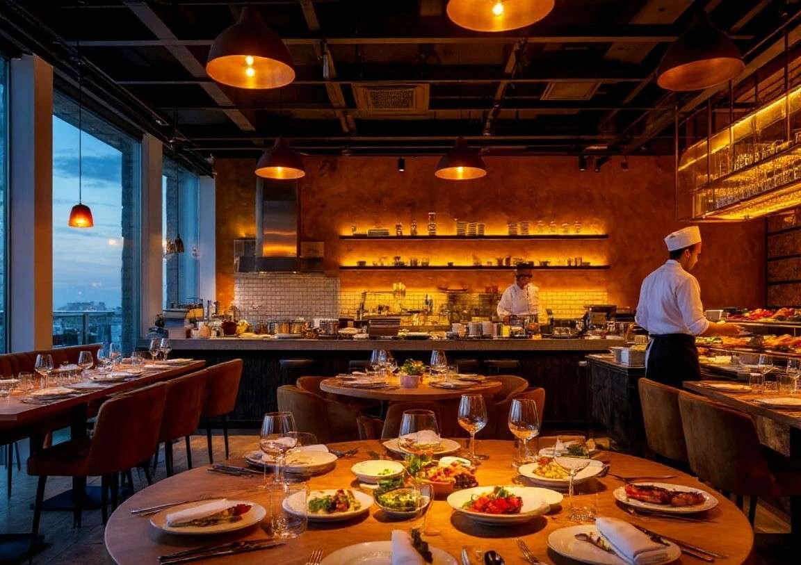 Concept restaurant evening in Batumi
