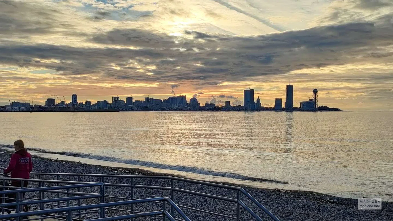 View of Batumi from the beach