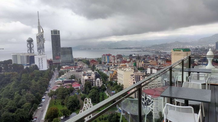 View of Batumi from "360 Sky Bar" (restaurant)