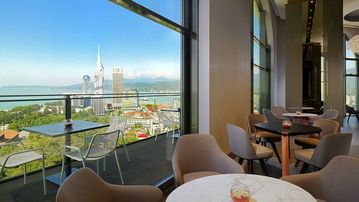 View of Batumi from "360 Sky Bar" (restaurant)