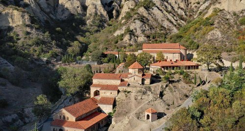 View from above of the Shiomgvime Monastery